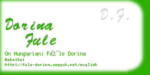 dorina fule business card